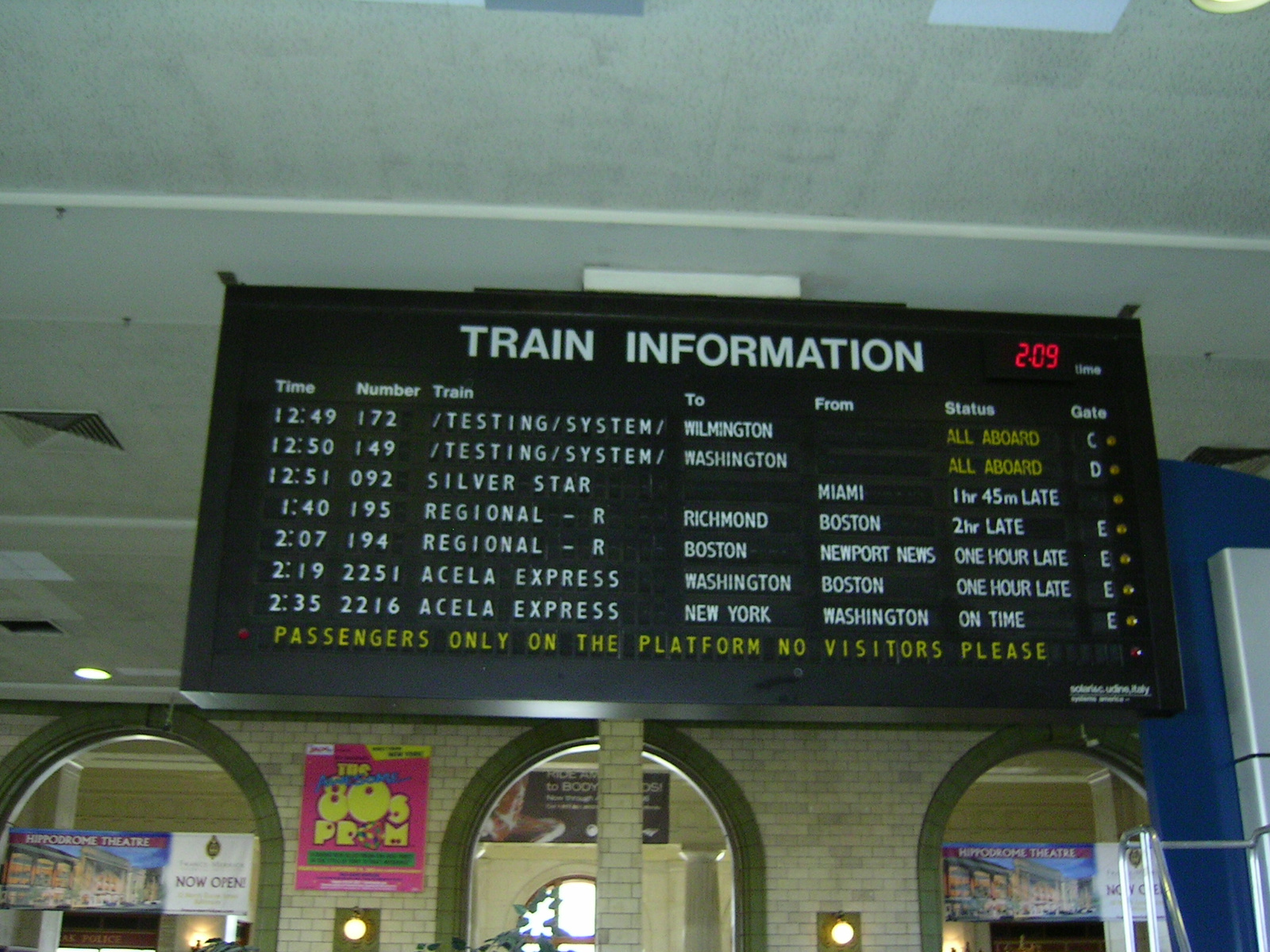 Penn Station Board