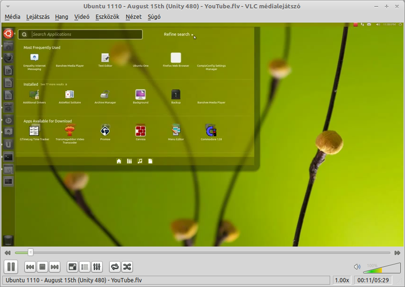 Ubuntu 1110 - August 15th (Unity 480) - YouTube.flv - VLC médial