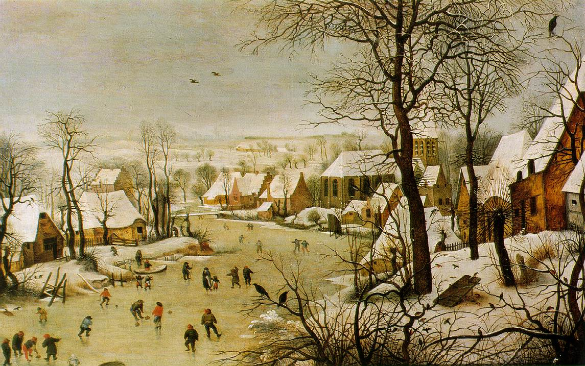 Brueghel the elder - winter landscape with a bird trap