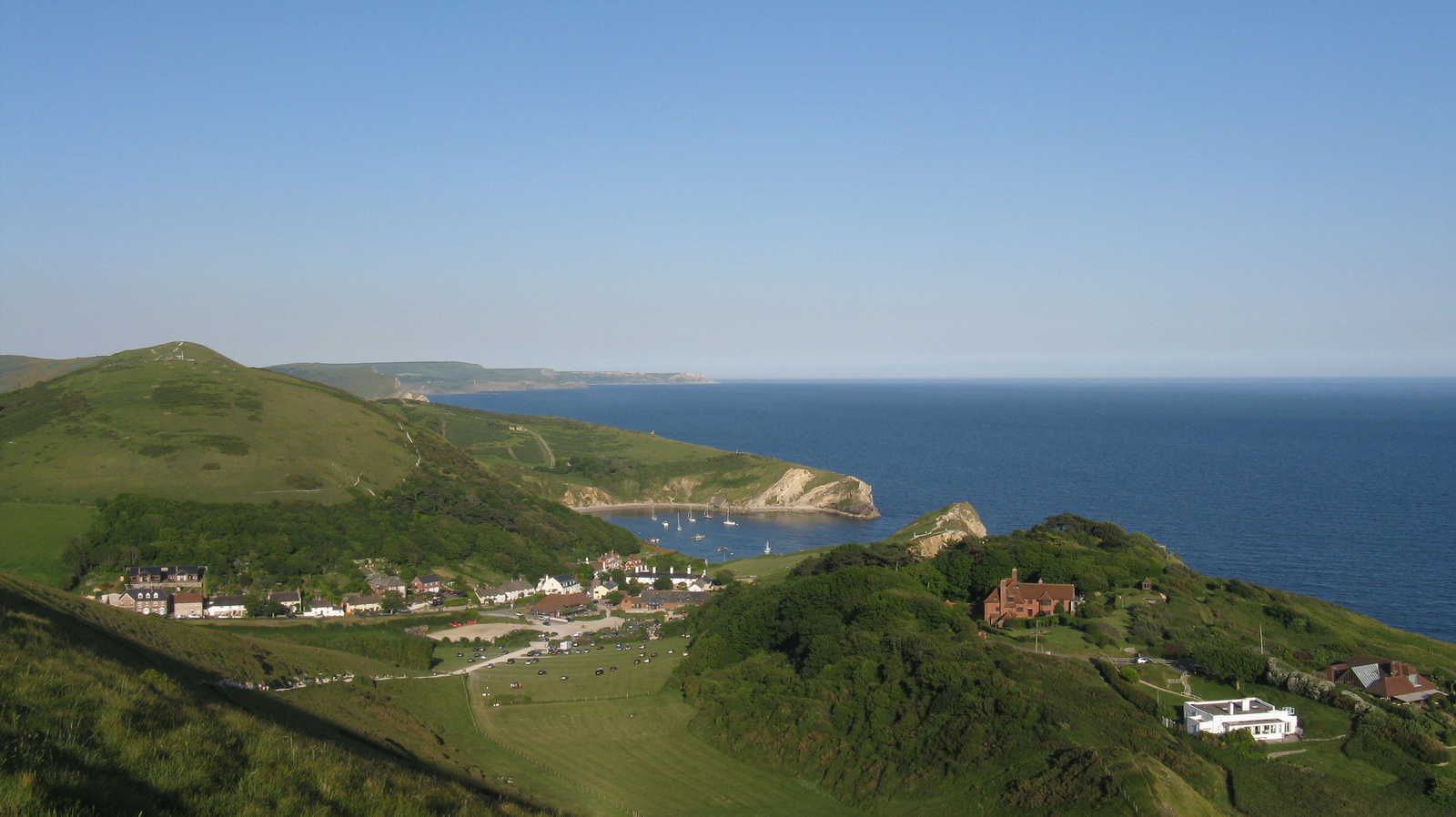 View of Lulworth from the hill towards Durdle Door