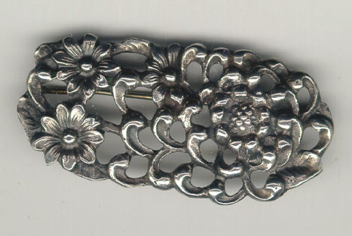 4246 peruzzi sterling silver floral pin 1