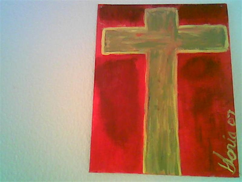 the cross gloriapoole  2007 painting  (Medium)