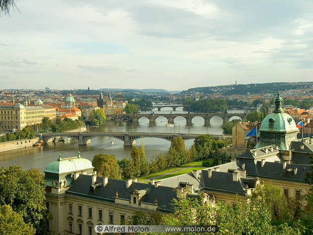 09 Evening view of Vltava river and bridges