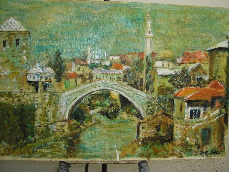 MOSTAR; Hommage a Csontváry 40x61 olaj,rost