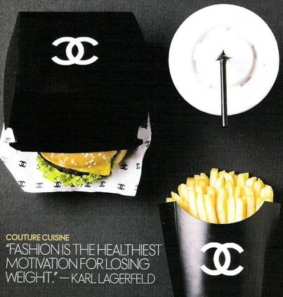 karl lagerfeld chanel-couture cuisine ad Bluefly blog FlyPaper