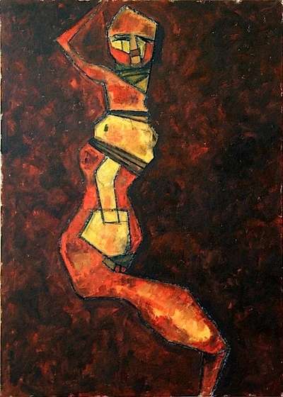 71 MADONNA 8, akril, papír, 70x50cm, 2006