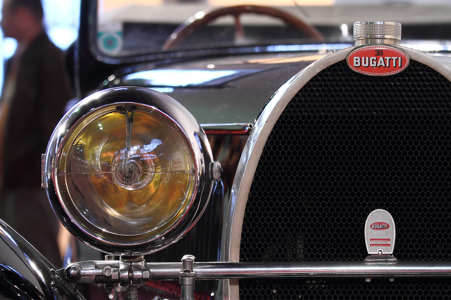 Bugatti Typ 44 Cabriolet fényszóró, hűtőmaszk