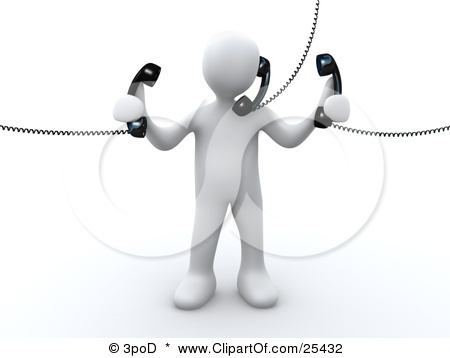 25432-Stock-Illustration-Of-A-Busy-White-Person-Holding-And-Talk