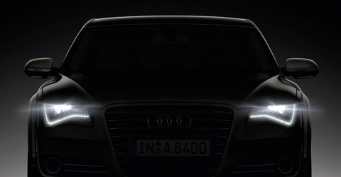 audi a8 lights sötét