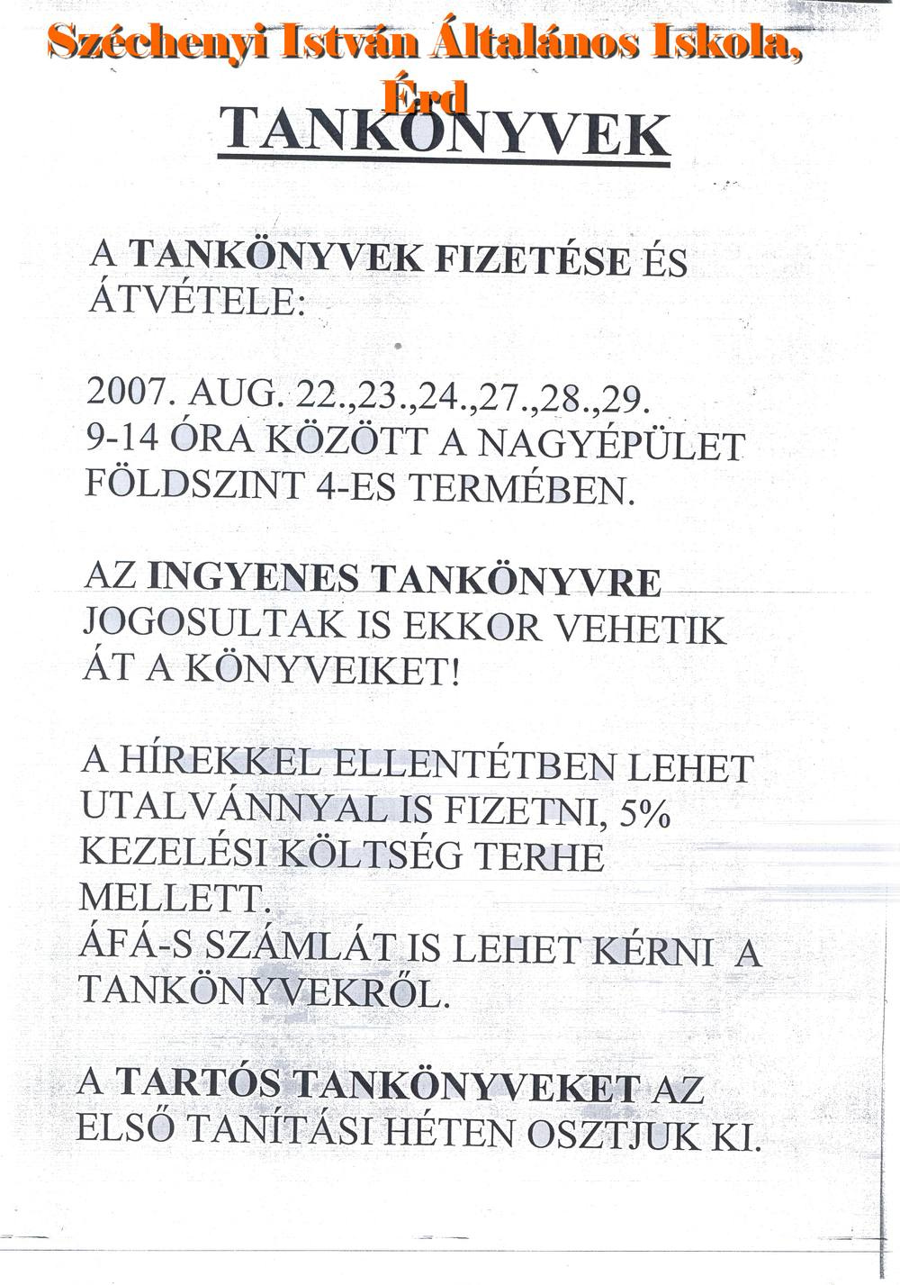 tankönyvbefizetés