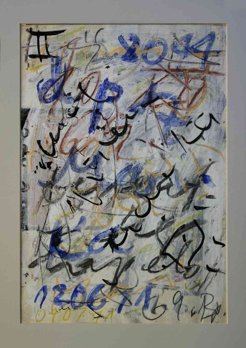 162 - Frei Krisztián - Cím nélkül, 1969. 44x33cm - Papír-olaj 4-