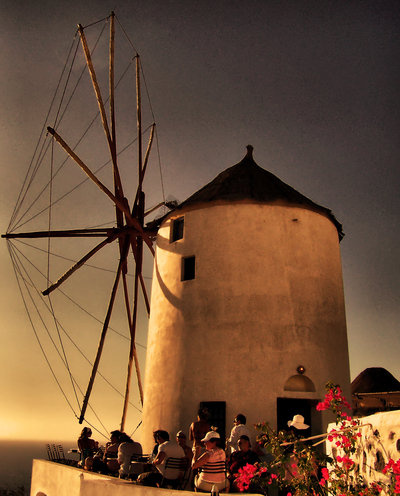 windmill sunset by pauljavor