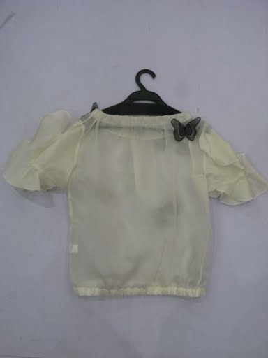 90731A-03  DNG RICE YELLOW ORGANZA TOP SIZE 2 4 6(BACK)  PRICE U