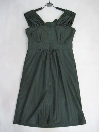 90807A-47 PRADA GREEN COTTON DRESS SIZE 2 4 6(BACK) PRICE USD 42