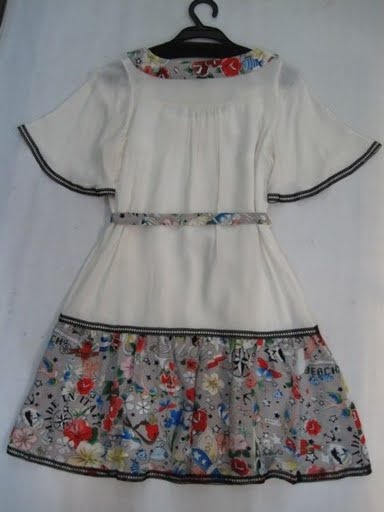 90722A-13 GUCCI WHITE SILK DRESS SIZE 2 4 6(BACK) PRICE USD 49[1