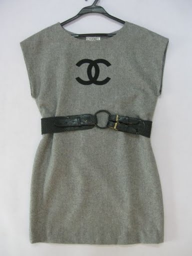 90809A-20A CHANEL GREY WOOL DRESS SIZE 2 4 6 PRICE USD 46[1]