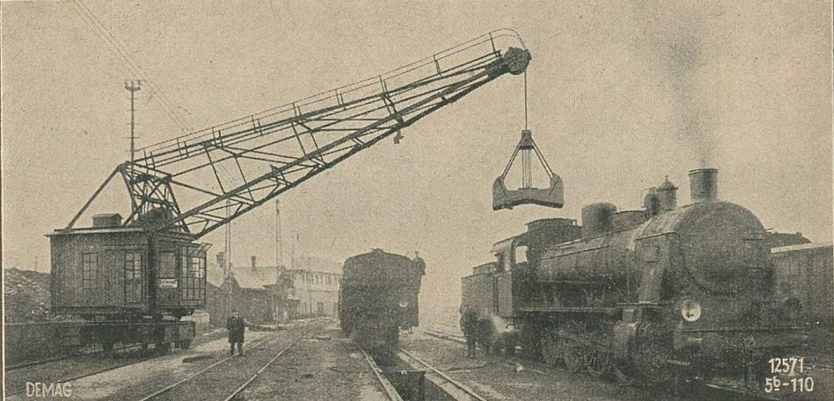 DEMAG vasúti szénrakodó daru 1945
