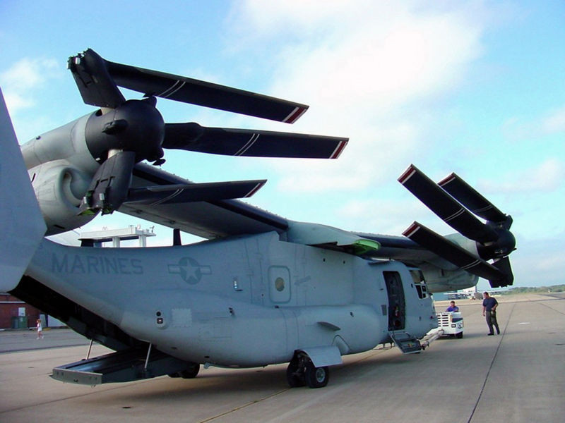 V-22 Osprey wing rotated