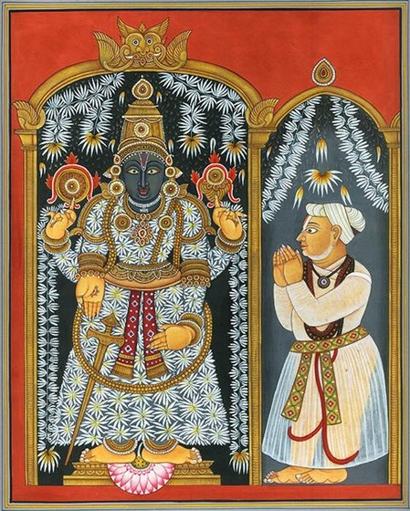 lord venkateshvara as balaji with a devotee hi96 (Medium)