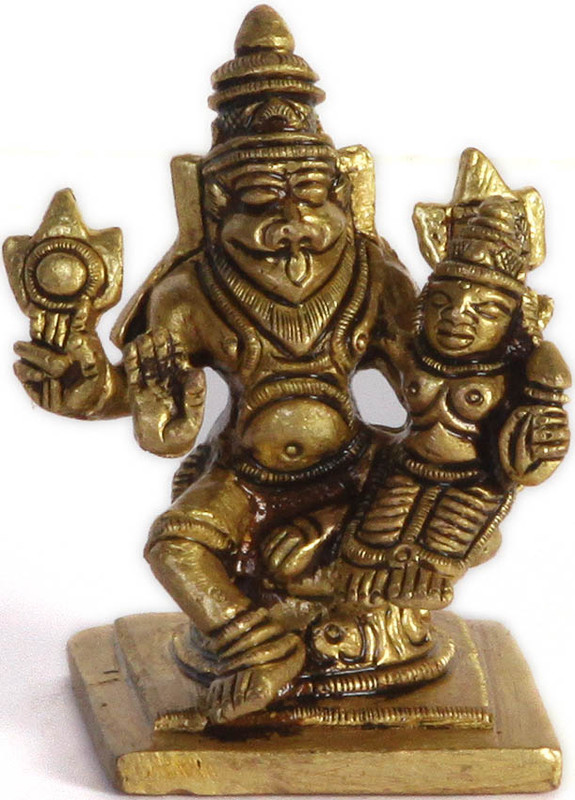 lord narasimha with shakti small sculpture ro65